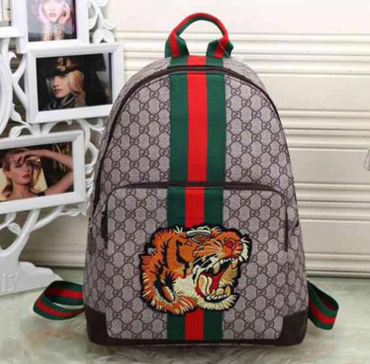 gucci backpack with tiger head